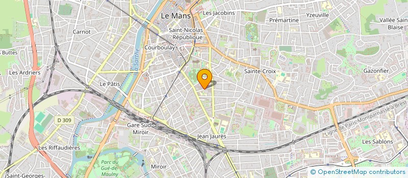 localisation de l'entreprise SOC RECH CLINIQ ONCO-HEMATOLOG V. HUGO  LE MANS