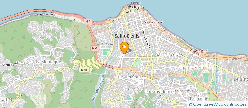 localisation de l'entreprise SOC REUNIONNAISE PROTECTION ET SECURITE à SAINT-DENIS
