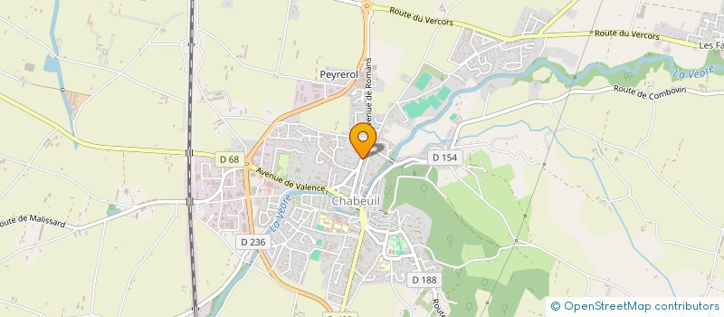 localisation de l'entreprise SOC RHONE-ALPINE CHARPENTE COUVERTURE à CHABEUIL