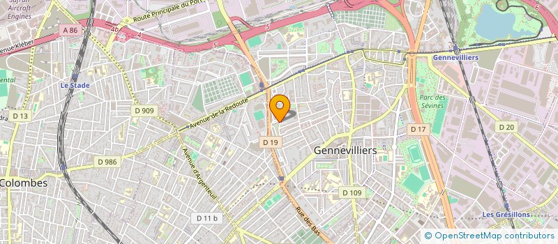 localisation de l'entreprise SOC ROBERT à GENNEVILLIERS
