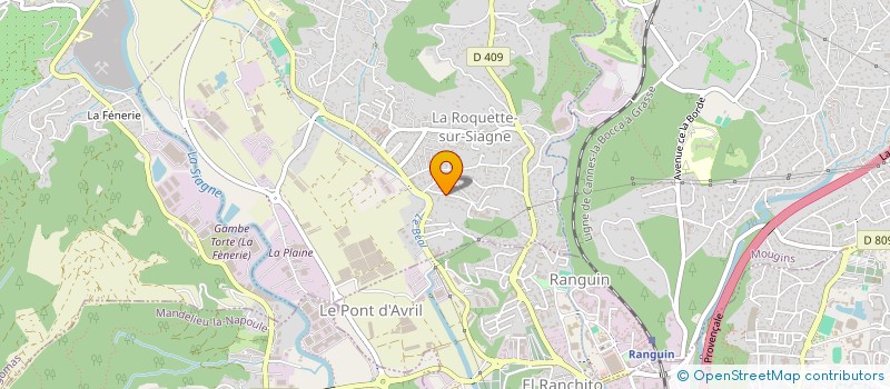 localisation de l'entreprise SOC ROC'ELEC à LA ROQUETTE-SUR-SIAGNE