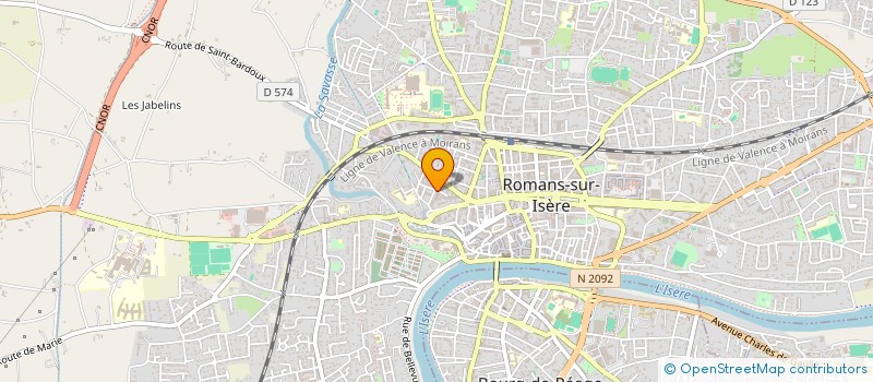 localisation de l'entreprise SOC ROMANAISE DE LA CHAUSSURE à ROMANS-SUR-ISERE