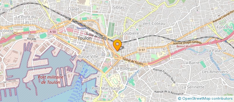 localisation de l'entreprise SOC ROUTIERE PRADETANNE  TOULON