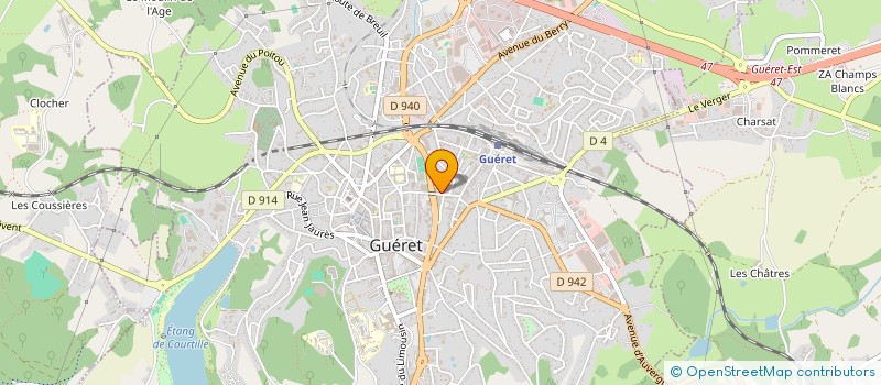 localisation de l'entreprise SOC SCIENCE NATUR ARCHEO CREUS à GUERET