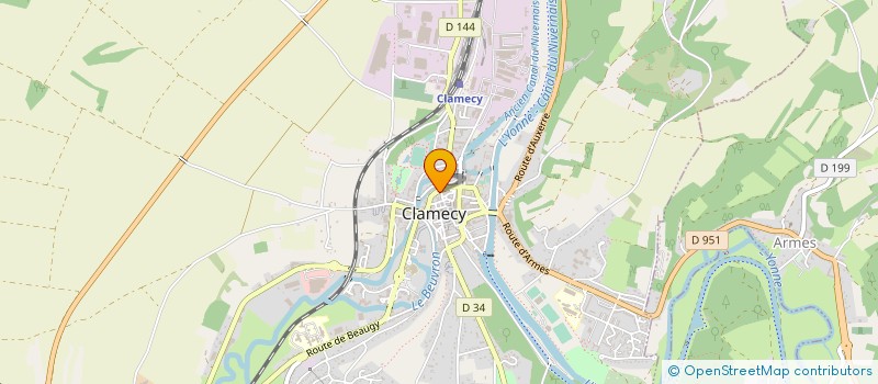 localisation de l'entreprise SOC SCIENTIFIQUE ET ARTISTIQUE à CLAMECY