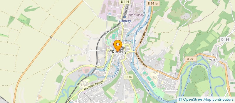 localisation de l'entreprise SOC SCIENTIFIQUE ET ARTISTIQUE à CLAMECY