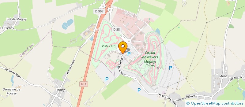 localisation de l'entreprise SOC SNOBECK SA à MAGNY-COURS