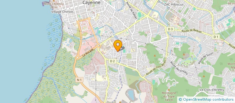 localisation de l'entreprise SOC SOUDURE FERRONNERIE SERRURERIE BAT à CAYENNE