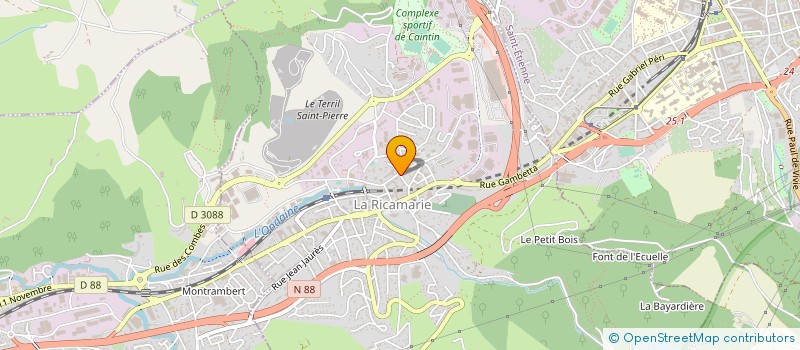 localisation de l'entreprise SOC STEPH METALLERIE CHARP SERMECA à LA RICAMARIE