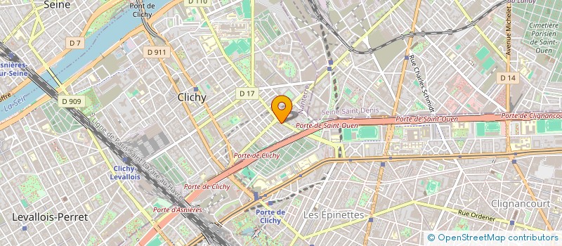 localisation de l'entreprise SOC STOP FREIN à CLICHY