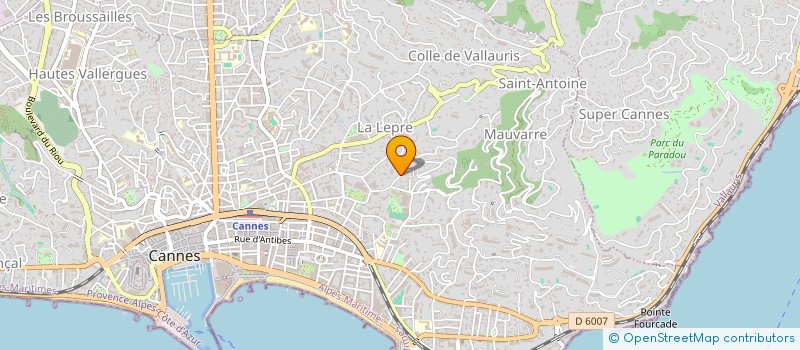 localisation de l'entreprise SOC SUD DENTAL SERVICE à CANNES