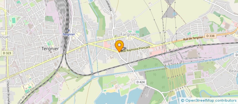 localisation de l'entreprise SOC SURVEILLANCE GARDIENNAGE PRIVE à TERGNIER