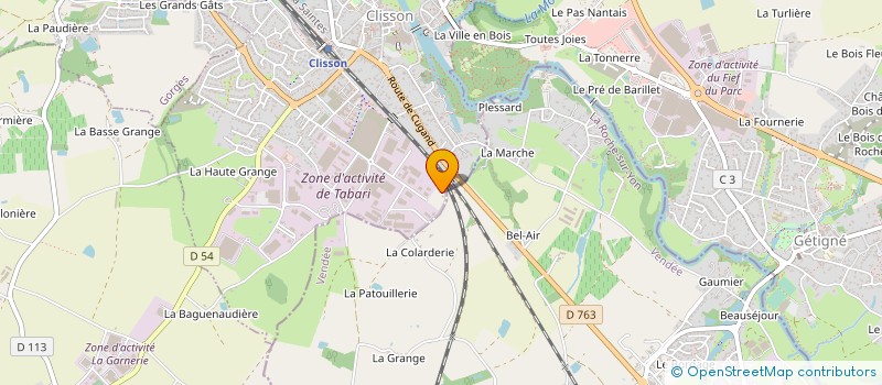 localisation de l'entreprise SOC TECHNICITE ELECTRIQUE DE LA LOIRE à CLISSON