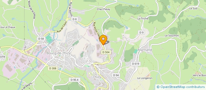 localisation de l'entreprise SOC TEINTURES & ENNOBLISSEMENT DE THIZY à THIZY-LES-BOURGS