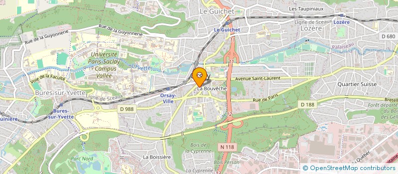 localisation de l'entreprise SOC TELEMATIQUE SURVEILLANCE INDUSTRIELL à ORSAY