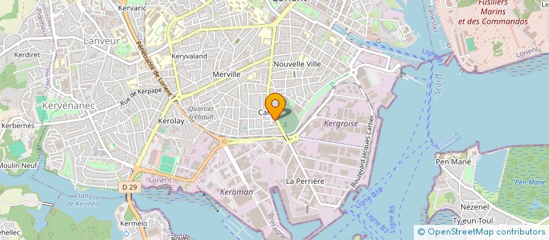 localisation de l'entreprise SOC TELEPHONIE LORIENTAISE ETS DEMAINE Y à LORIENT