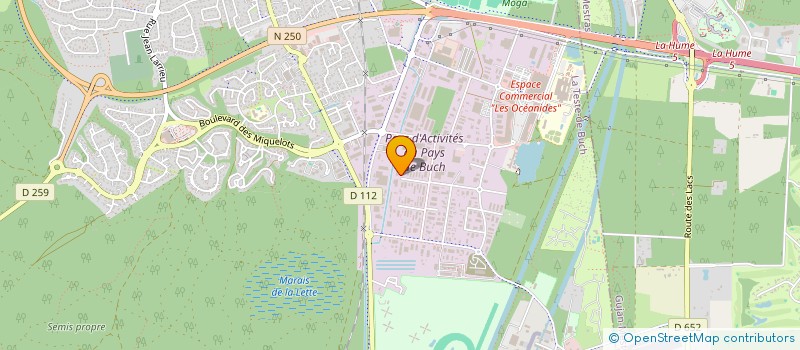 localisation de l'entreprise SOC TENNIS ET PISCINES D'EUROPE à LA TESTE-DE-BUCH