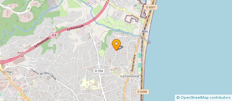localisation de l'entreprise SOC THALASSOTHERAPIE COTE D'AZUR à ANTIBES