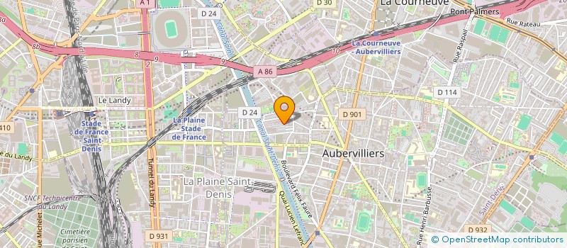 localisation de l'entreprise SOC THERMIQUE ET SANITAIRE  AUBERVILLIERS