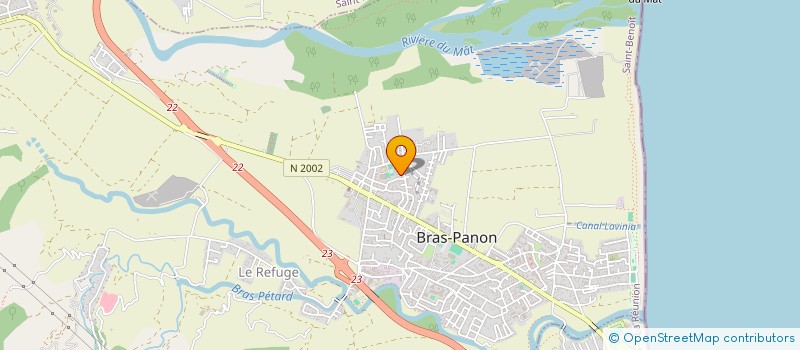 localisation de l'entreprise SOC TRANS BETON PRET EMPLOI OCEAN INDIEN  BRAS-PANON