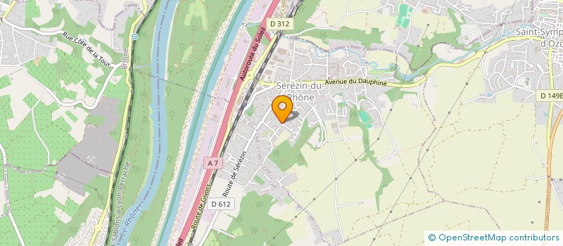 localisation de l'entreprise SOC TRANSPORT DALPHIN DELEAGE à SEREZIN-DU-RHONE