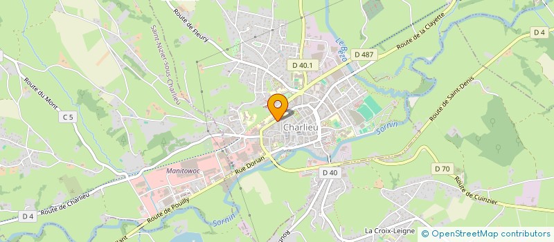 localisation de l'entreprise SOC TRANSPORTS ET D'ENTREPOSAGE LABROSSE à CHARLIEU