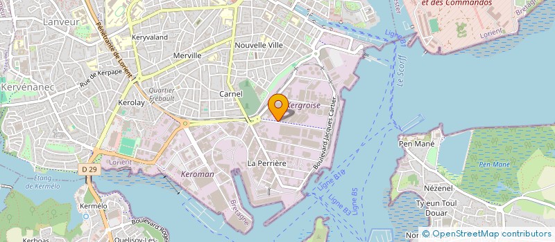 localisation de l'entreprise SOC TRANSPORTS MANUTENTION TRAVAUX PUBLI à LORIENT