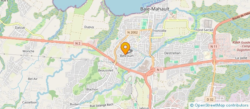 localisation de l'entreprise SOC TRANSPORTS TRAVAUX PUBLICS à BAIE MAHAULT