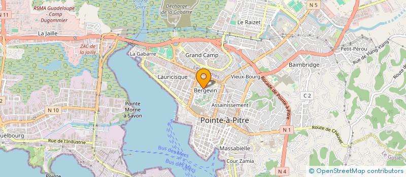 localisation de l'entreprise SOC TRAVAUX ENTRETIEN MAINTENANCE à POINTE A PITRE