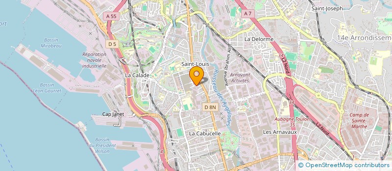 localisation de l'entreprise SOC TRAVAUX ETANCHEITE MACONNERIE STEM à MARSEILLE