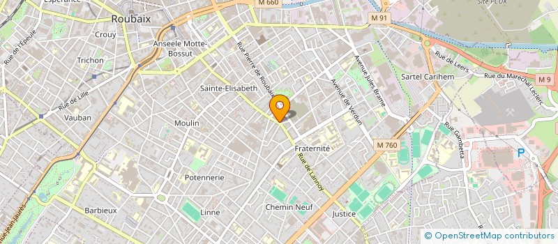 localisation de l'entreprise SOC TRAVAUX PROFESSIONNEL EN BATIMENT à ROUBAIX