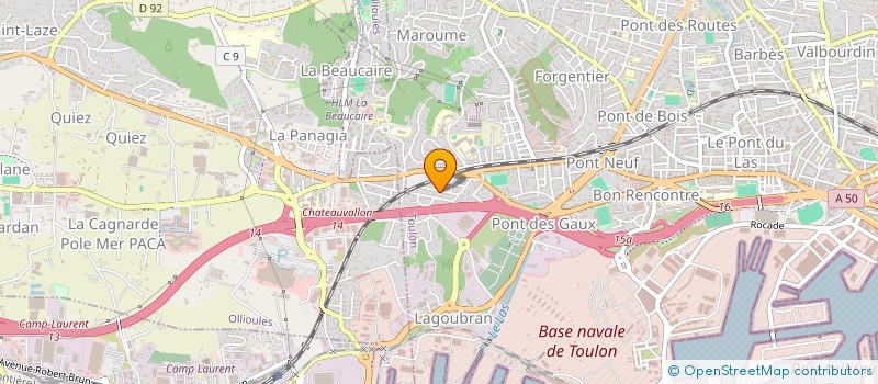 localisation de l'entreprise SOC TRAVAUX PUBLICS DU VAR à TOULON