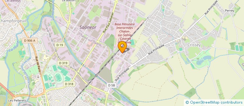 localisation de l'entreprise SOC TRAVAUX PUBLICS HUMBERT à CRISSEY