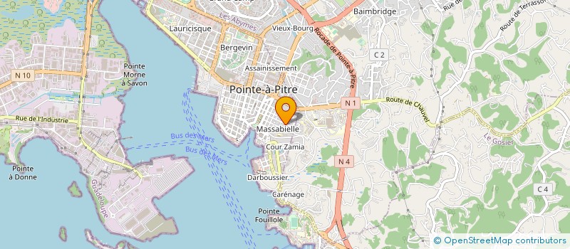 localisation de l'entreprise SOC TRAVAUX RESEAU ELECTRIQUE TELECOMM à POINTE-A-PITRE