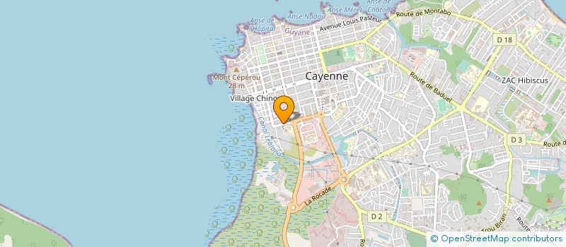 localisation de l'entreprise SOC VAPORAPID GUYANE à CAYENNE