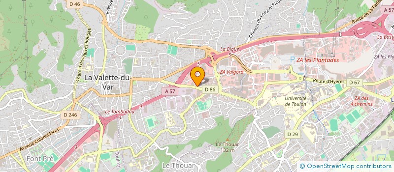 localisation de l'entreprise SOC VAROISE DE LITERIE à LA VALETTE-DU-VAR