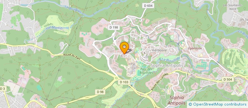 localisation de l'entreprise SOC VEILLE ET RECHERCHE RENS TECHNO à VALBONNE