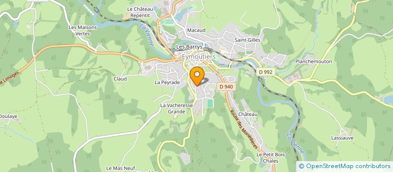 localisation de l'entreprise SOC VERGNE à EYMOUTIERS
