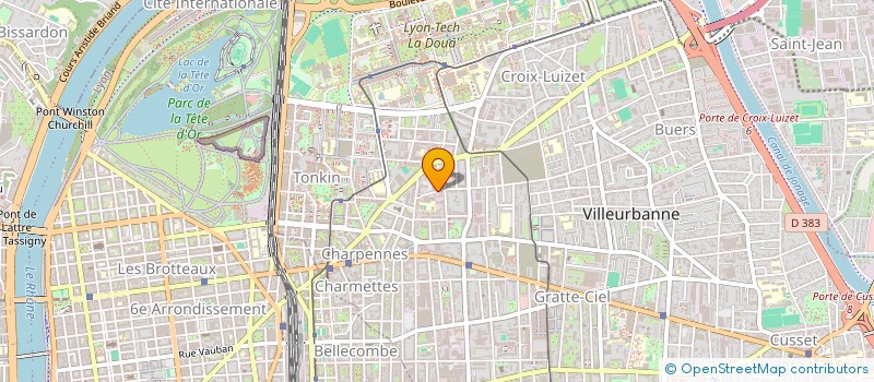 localisation de l'entreprise SOC VILLEURBANNAISE CHARPENTE  VILLEURBANNE