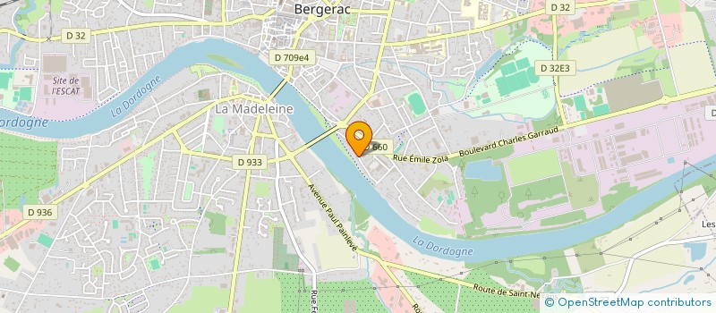 localisation de l'entreprise SOC VINICOLE BORDELAISE à BERGERAC