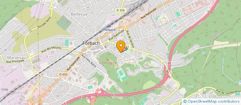 localisation de l'entreprise SOCA  FORBACH