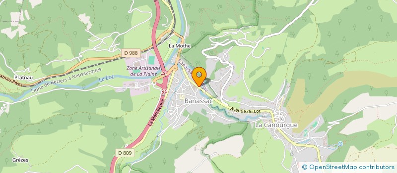 localisation de l'entreprise SOCABA à BANASSAC-CANILHAC