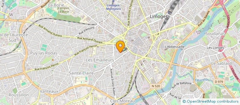localisation de l'entreprise SOCACE à LIMOGES