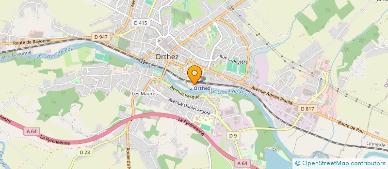 localisation de l'entreprise SOCAME-SUD OUEST CONCEPT AGENCEMENT MENUISERIE EBENISTERIE à ORTHEZ