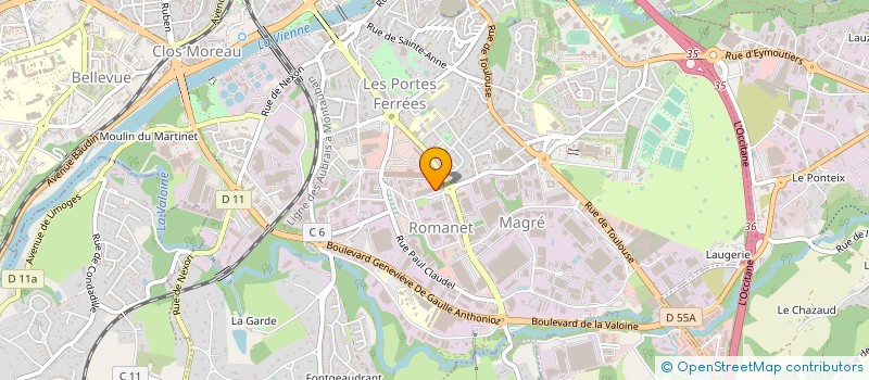 localisation de l'entreprise SOCAMIP à LIMOGES