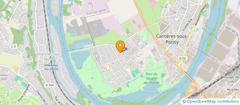 localisation de l'entreprise SOCARRIERES*  CARRIERES-SOUS-POISSY