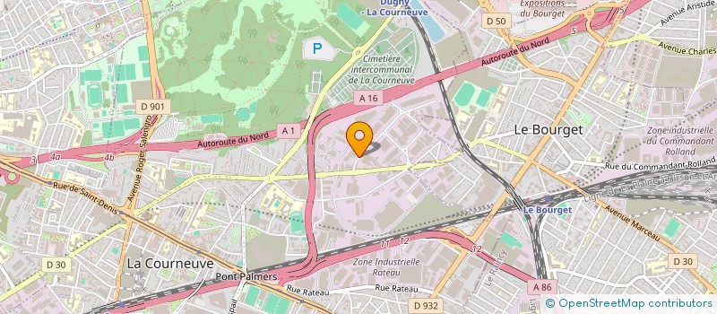 localisation de l'entreprise SOCATRANS à LA COURNEUVE