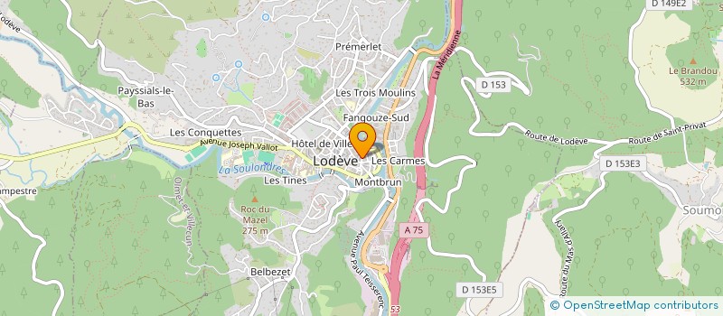 localisation de l'entreprise SOCATRIMM  LODEVE