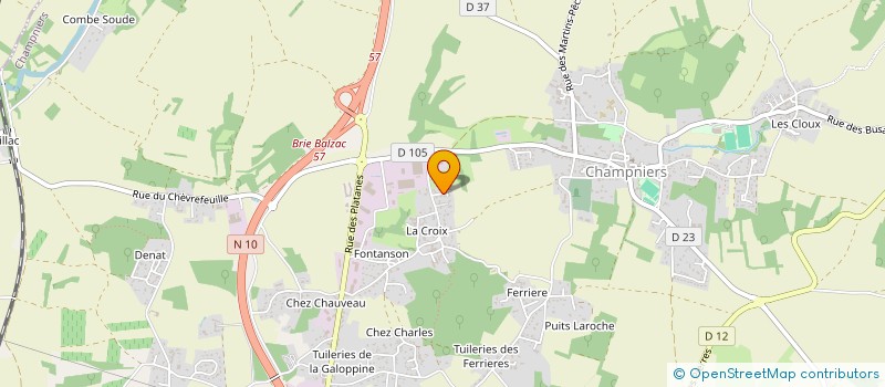 localisation de l'entreprise SOCHABOIS à CHAMPNIERS