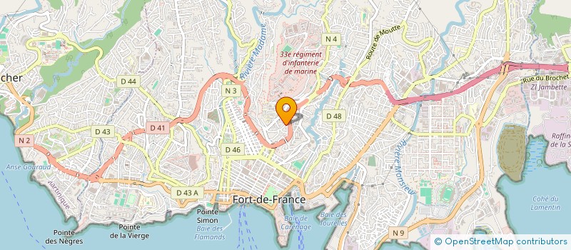 localisation de l'entreprise SOCHAR à FORT DE FRANCE